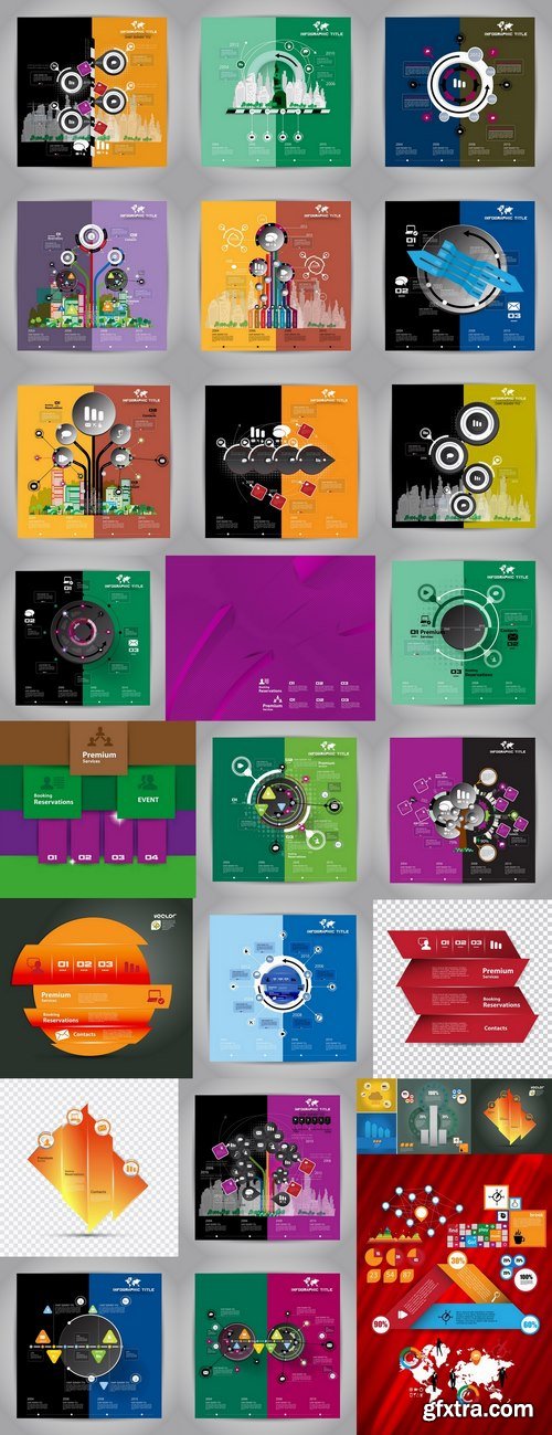 Infographics banner flyer business conceptual vector image 25 EPS