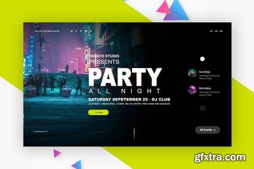 Event Website Design Inspiration Featured Slider