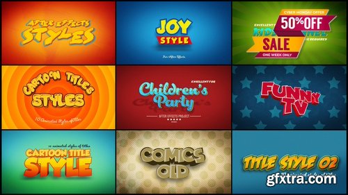 Videohive Cartoon Titles Styles 22584347