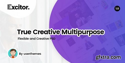 ThemeForest - Excitor v1.0 - Creative & Clean Multipurpose Business, Portfolio, Agencies PSD Template - 21519557