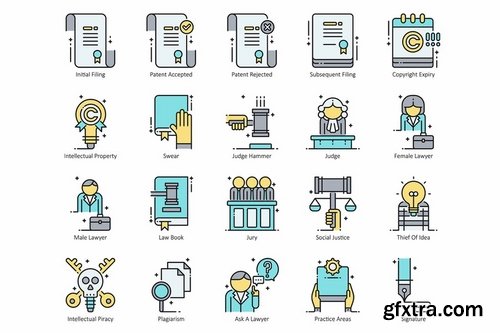 59 Intellectual Property Law Icons