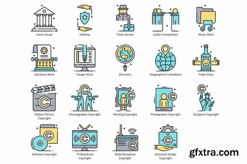 59 Intellectual Property Law Icons