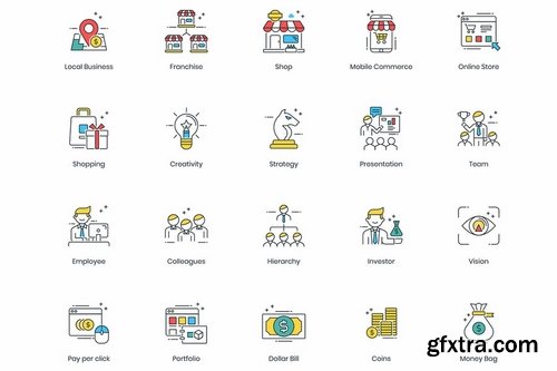 90 Modern Startup Icons