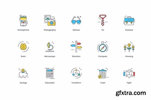 90 Modern Startup Icons