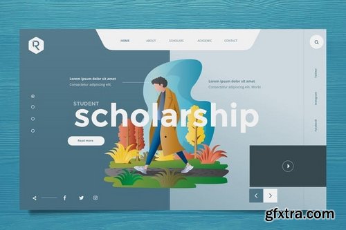 Education Web Header PSD & Vector Template