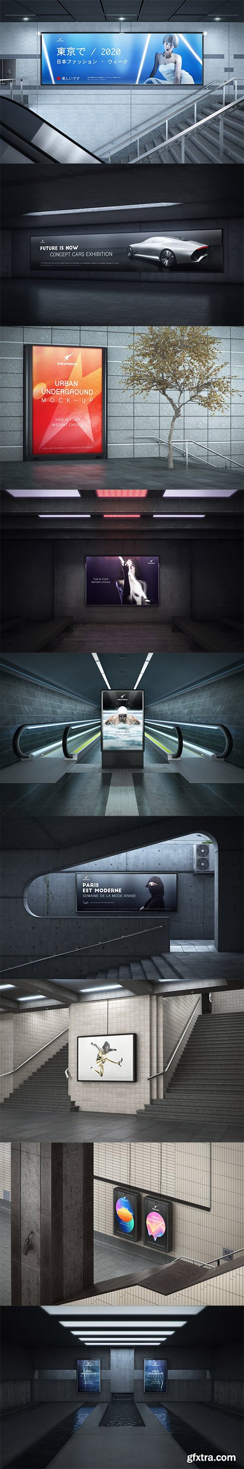 Urban Underground Lightbox / Billboard Mock-Ups 2