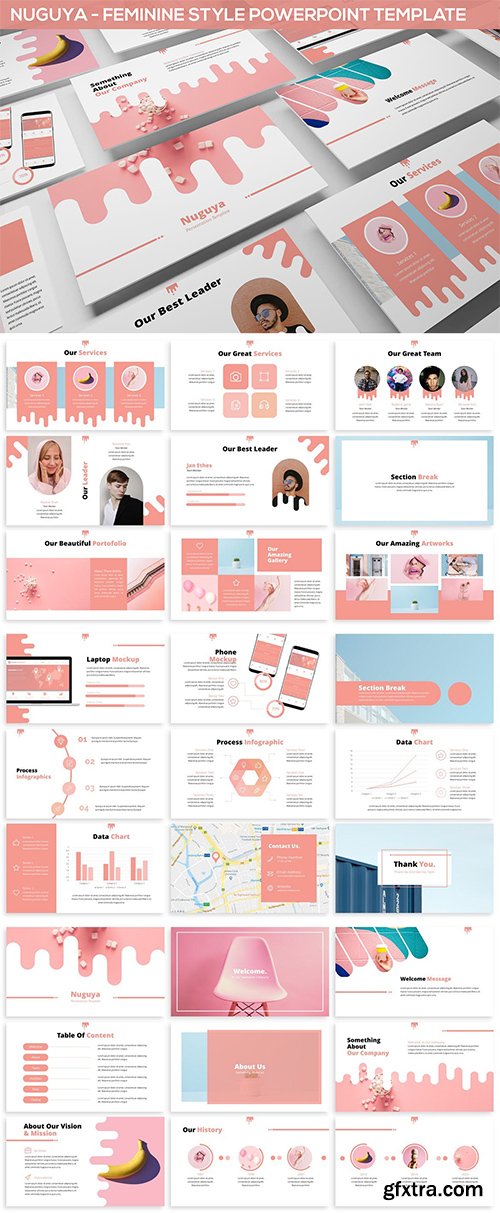 Nuguya - Feminine Style Powerpoint Template