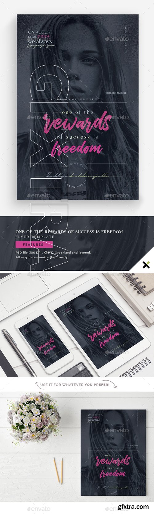 GraphicRiver - On Of the Rewards of Success is Freedom Flyer Template 22784523