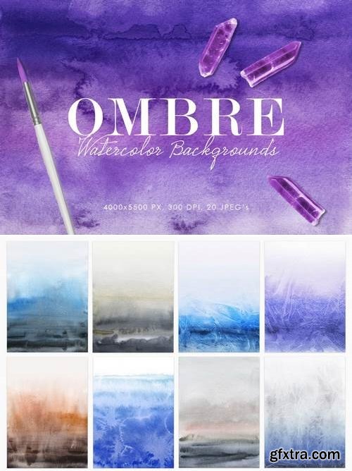 Ombre Watercolor Backgrounds