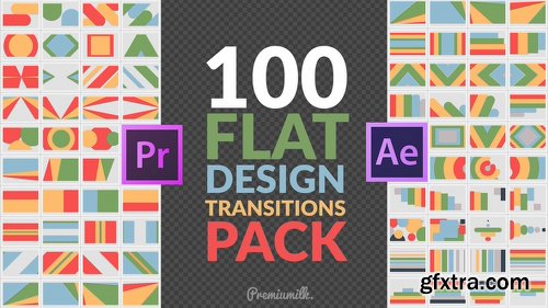 Videohive Flat Design Transitions Pack | Mogrt 22644859