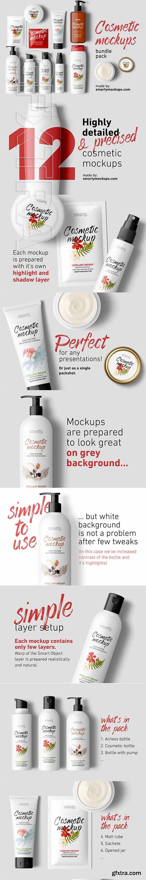 CreativeMarket Cosmetic Mockups Bundle Pack GFxtra