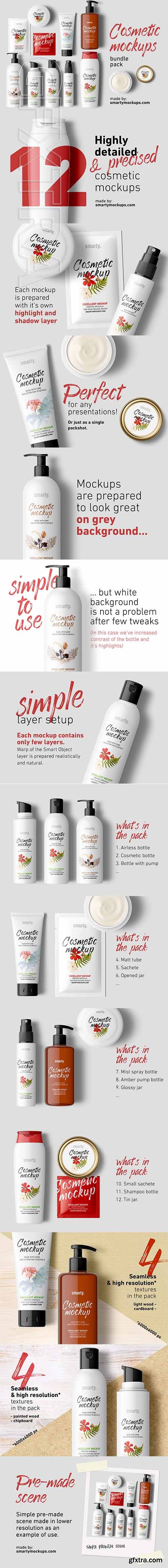 CreativeMarket - Cosmetic Mockups Bundle Pack 3072576