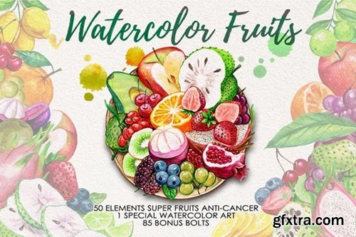 Watercolor Fruits Vol 4