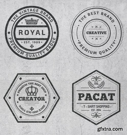 Vintage Style Badges and Logos