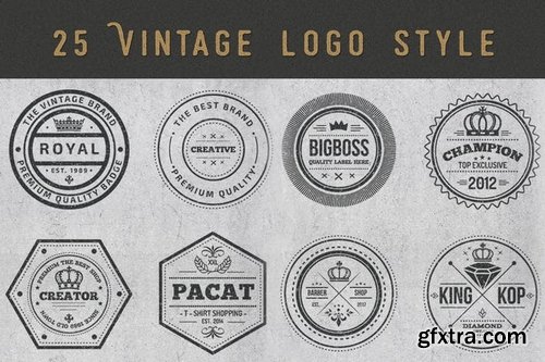 Vintage Style Badges and Logos