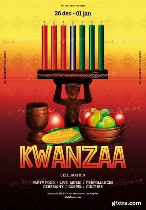 Kwanzaa PSD Flyer Template