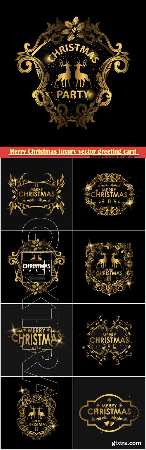 Merry Christmas luxury vector greeting card