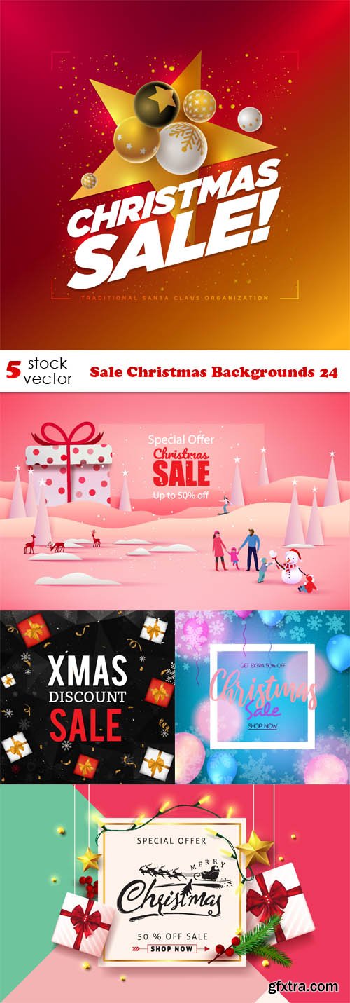 Vectors - Sale Christmas Backgrounds 24