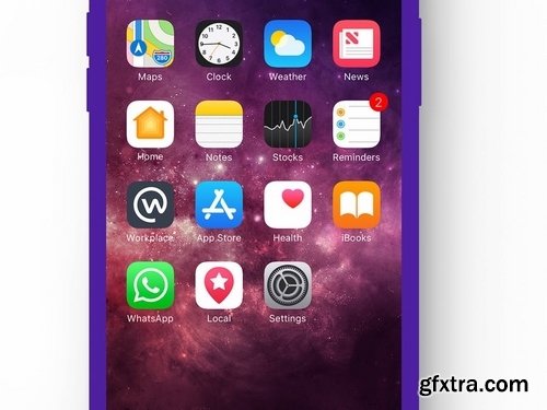 iPhone X Vector Frontal PSD Mockup