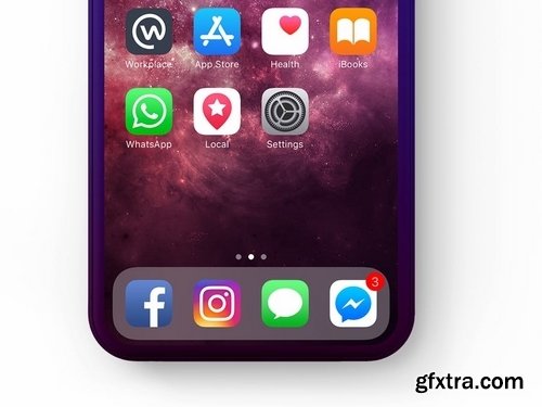 iPhone X Vector Frontal PSD Mockup