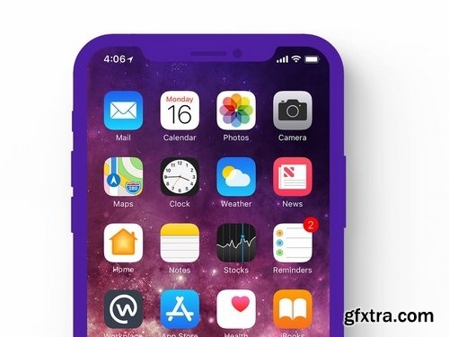 iPhone X Vector Frontal PSD Mockup