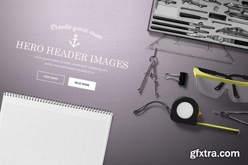 Hero Header Mockups Scene Generator