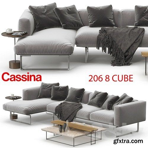 Cassina 206 8 CUBE sofa corner set