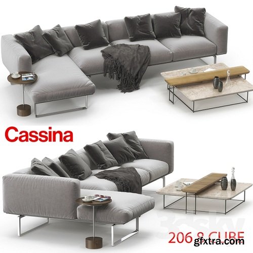 Cassina 206 8 CUBE sofa corner set