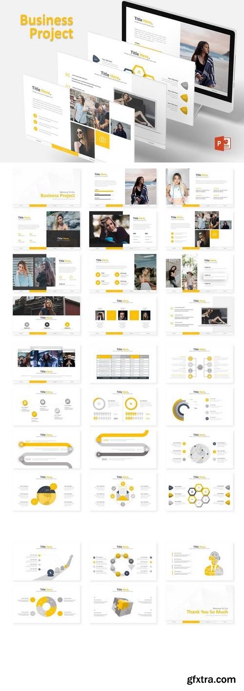 Business Project  - Powerpoint, Keynote, Google Sliders Templates