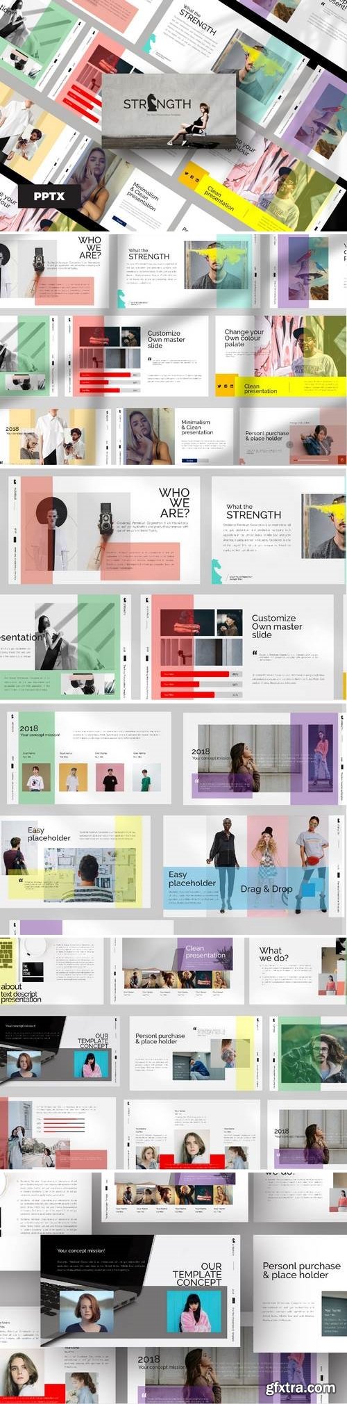 STRENGHT WHITE - Powerpoint, Keynote, Google Sliders Templates