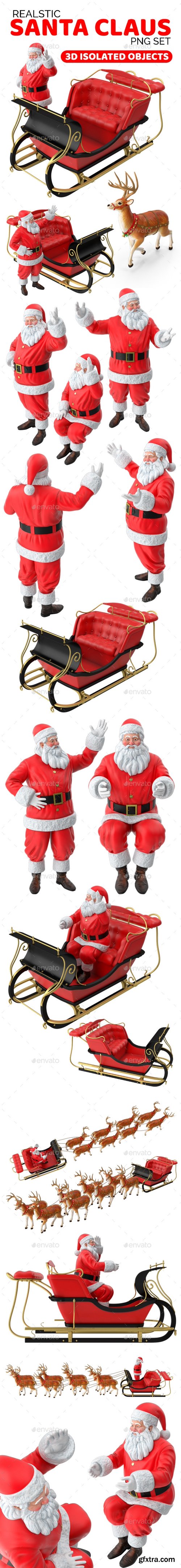 Graphicriver 3D Realistic Santa Claus Pack 22856255