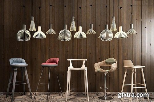 Modern Bar Chair 3D Models