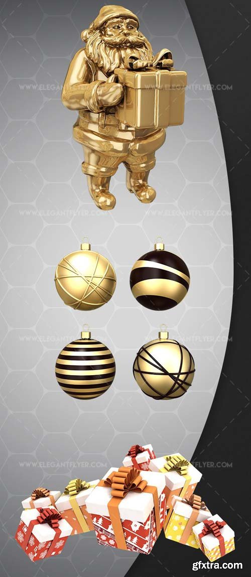 Christmas Set V3 2018 Premium 3d Render Templates