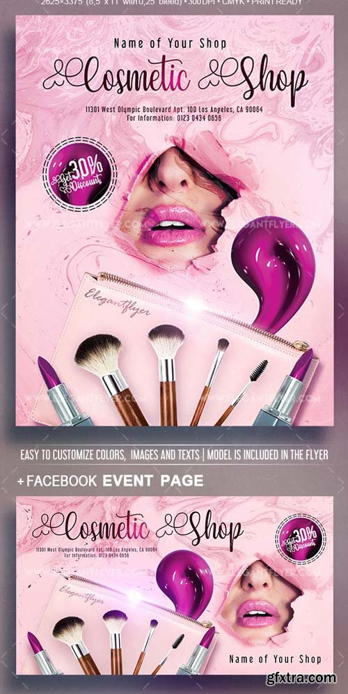 Cosmetic Shop V10 2018 Flyer PSD Template