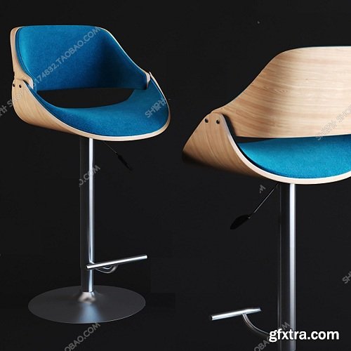 Modern bar chair 3D model