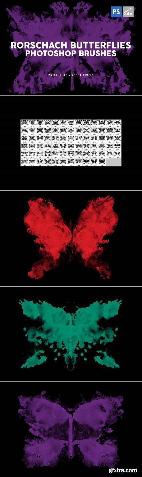 75 Rorschach Butterflies Photoshop Brushes