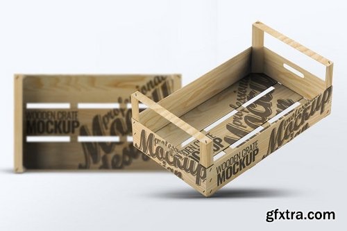 Wooden Fruit Crate Mock-Up