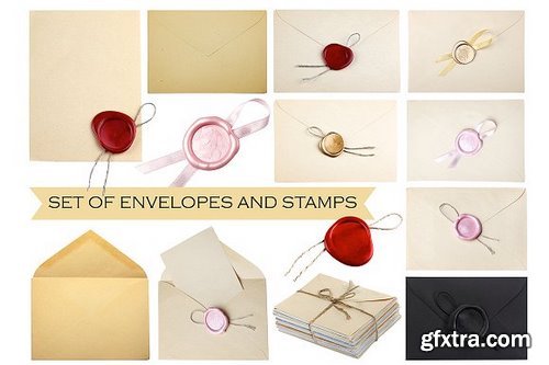 CM - Old Envelopes and vintage wax seal 668639