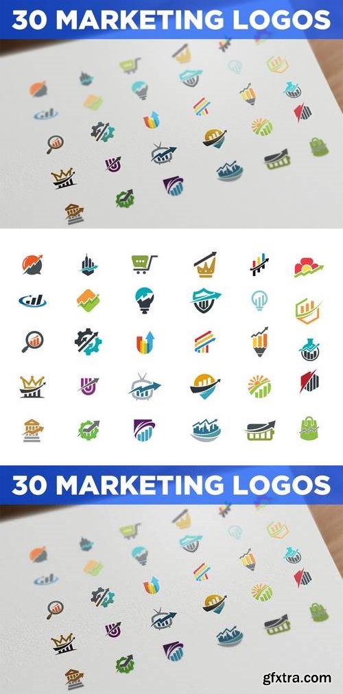 30 Marketing and SEO Logos