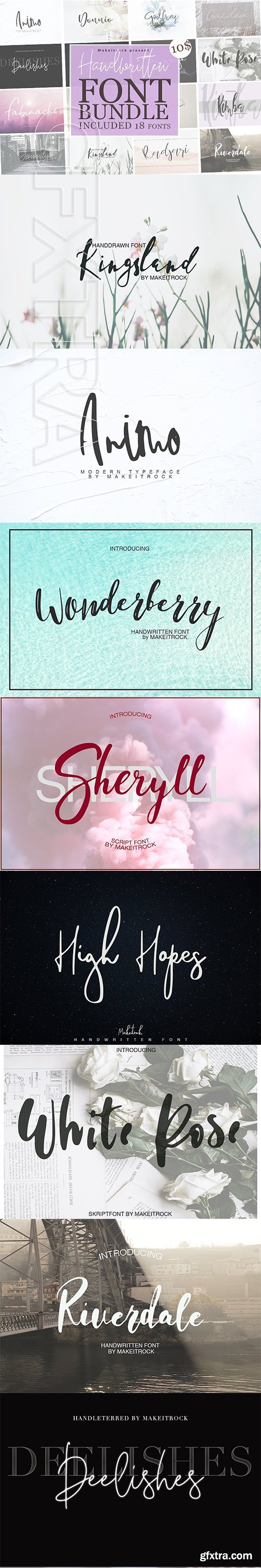 CreativeMarket - Handwritten FONT BUNDLE 3201572