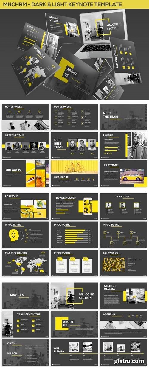 Mnchrm - Dark & Light Keynote Template