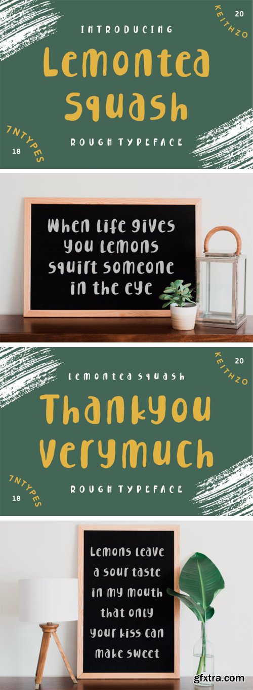 Lemontea Squash Font