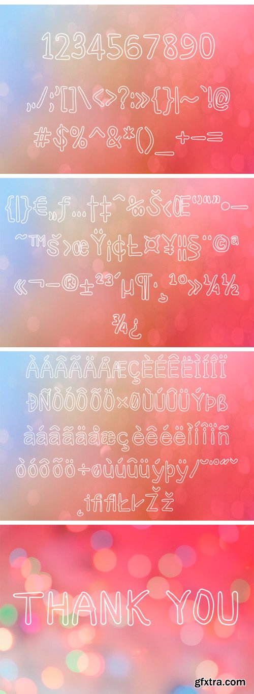 Kagura Outline Font