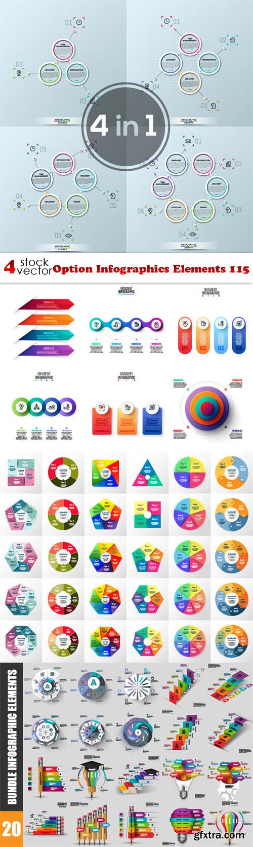 Vectors - Option Infographics Elements 115