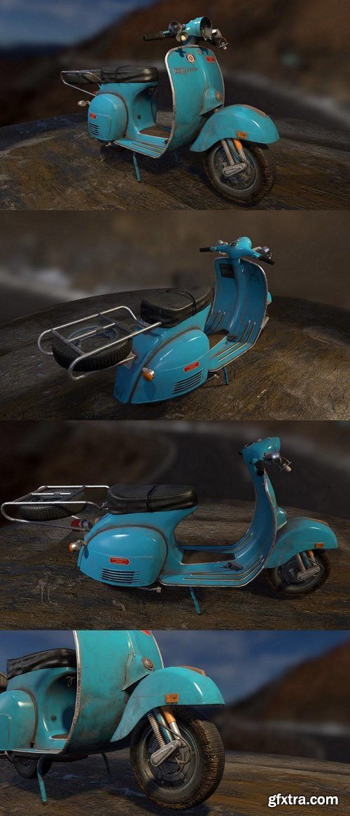 Retro Scooter – 3D Model