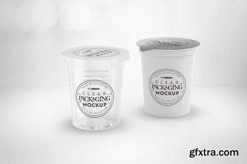 Clear Film Sealed Cup Packaging Mockup