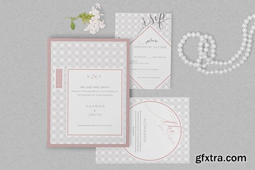 Wedding Invitation Card PSD Mockups