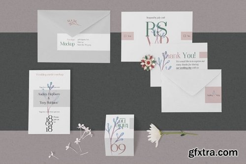 Elegant Wedding Stationery Mockups