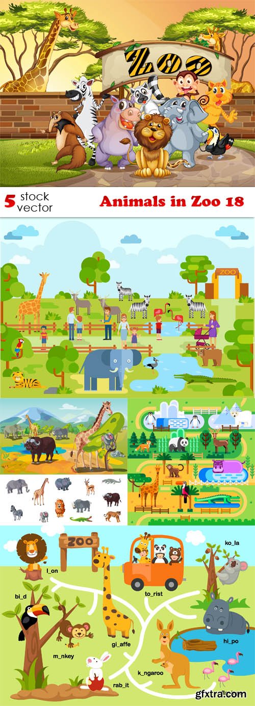 Vectors - Animals in Zoo 18