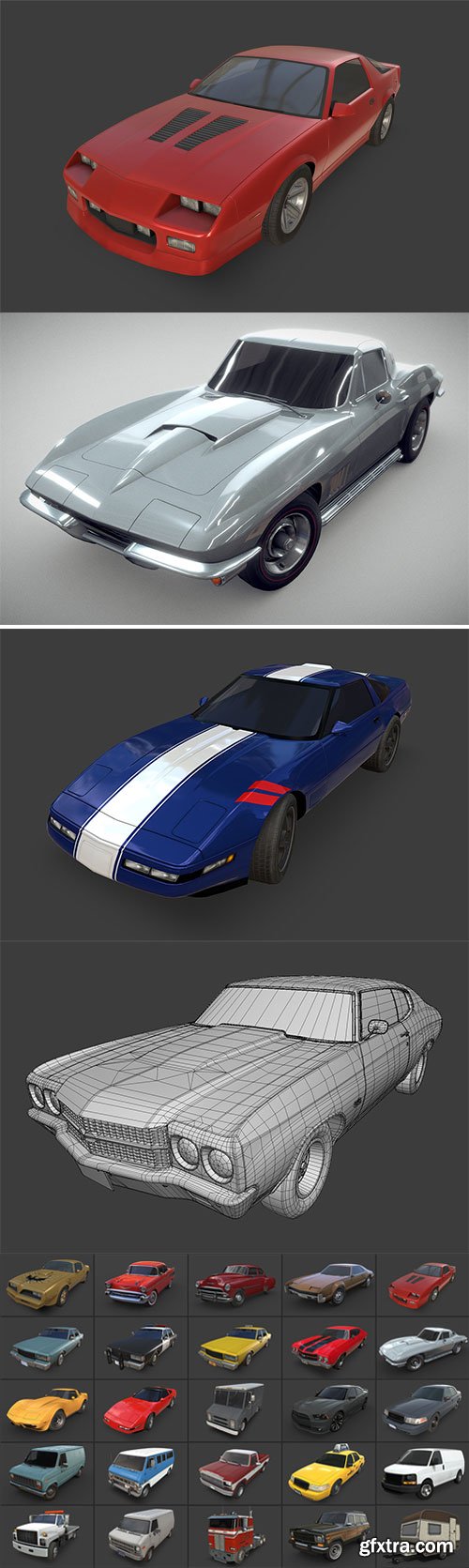 Cubebrush - American Cars Ultimate Collection - 645$